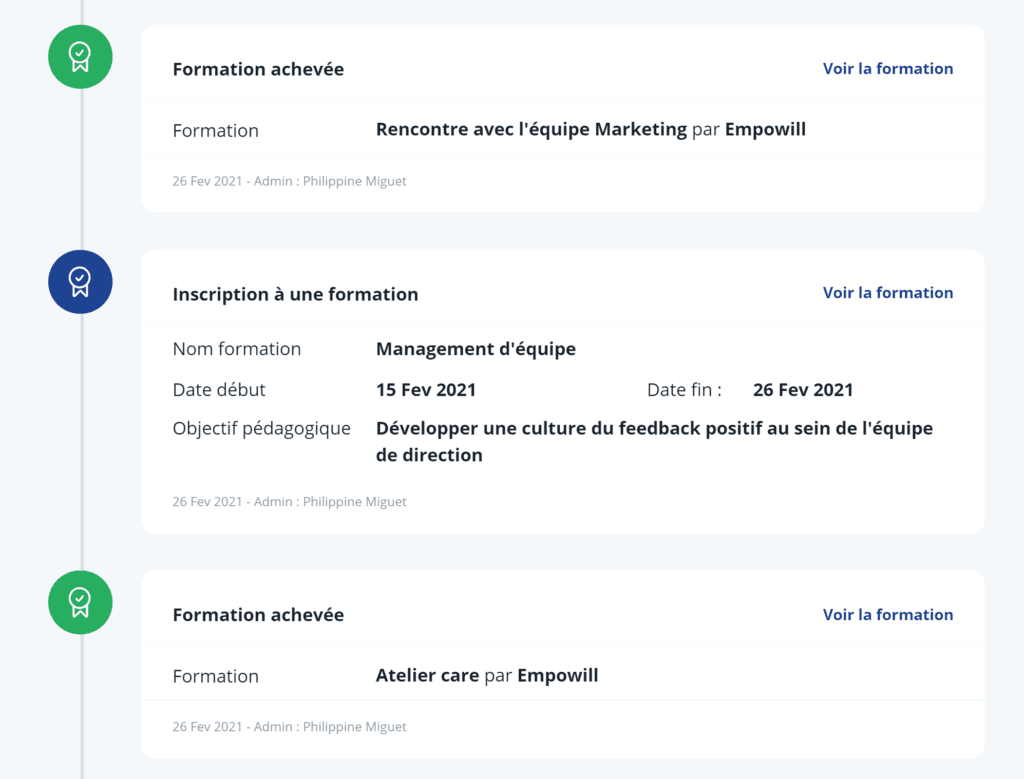 Suivi collaborateur Empowill