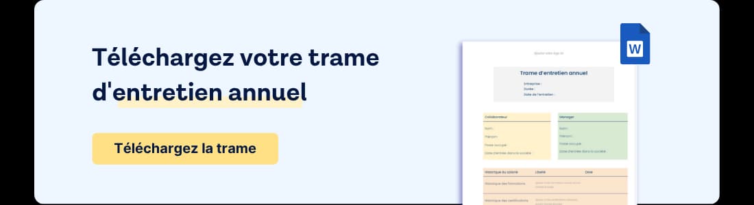 exmeple trame entretien annuel