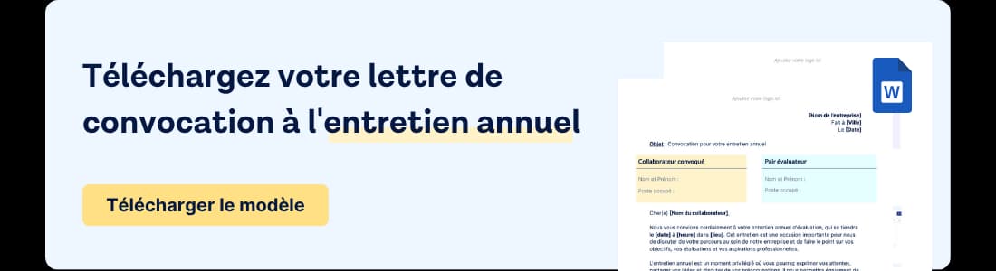 convocation entretien annuel exemple