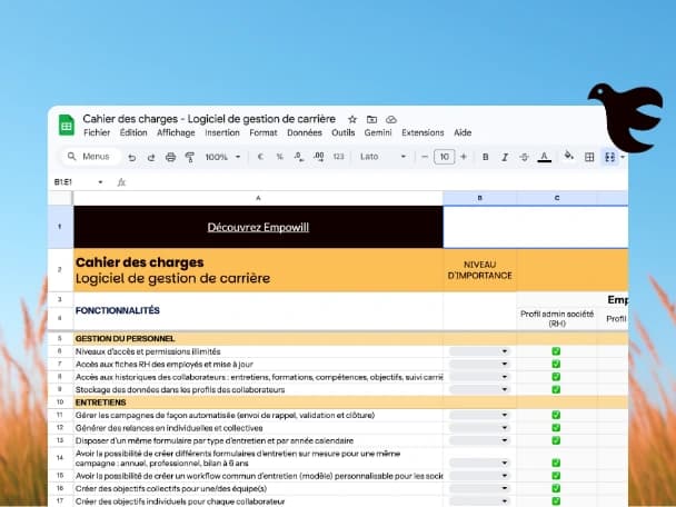 modèle de cahier des charges logiciel rh