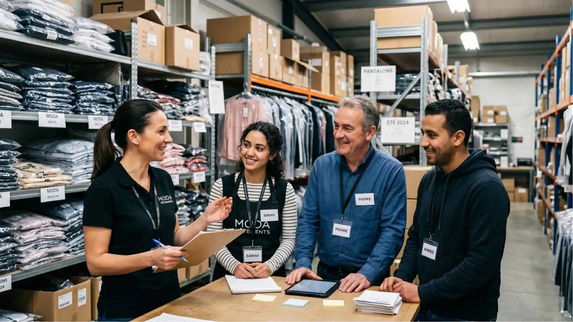 Transparence des salaires : équipe mixte dans le retail
